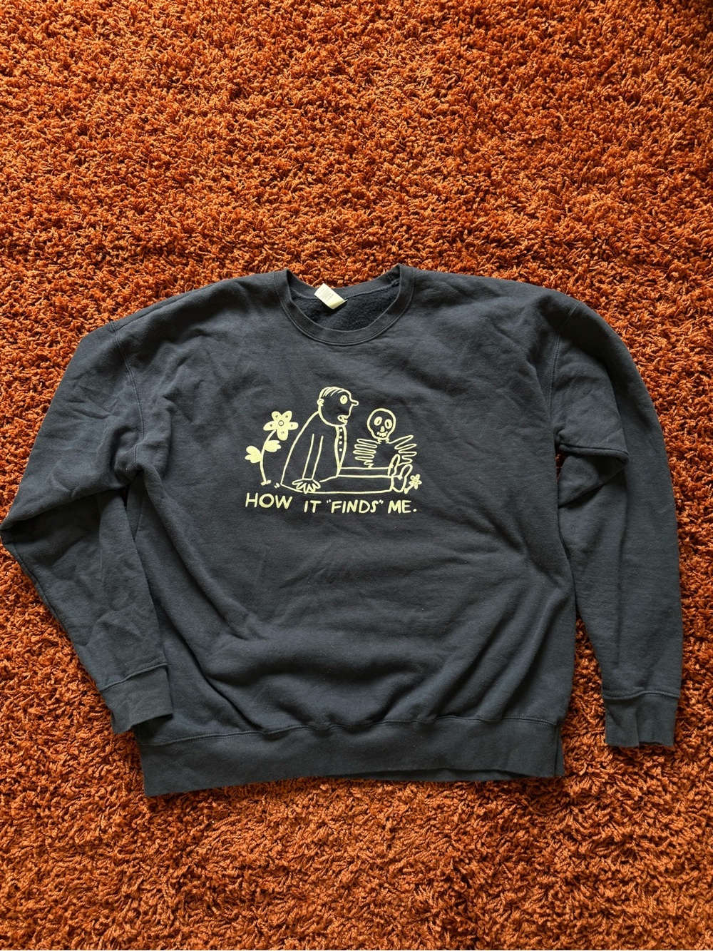 Navy Graphic Crewneck Sweatshirt